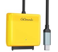 KALANKA-Cable Sata USB C vers SATA 5 Gbit/s, câble de type C vers SATA (7 + 15 broches) pour disques durs/SSD SATA 2,5 ou graveurs de CD/DVD SATA, prend en charge UASP, 1M, jaune (GM1-3C)