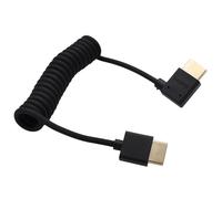 KALANKA-Câble spirale tressé HDMI 8K 4K50 pour ATOMOS Ninja V Shinobi, Sony FX30 Canon R1 Lumix G9 GH6 Nikon Blackmagic TV ordinateur portable PS5 Xbox FEELWORLD Portkeys Angle gauche vers droit