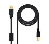 KALANKA-Câble USB 2.0 A vers USB B NANOCABLE 10.01.120 Noir