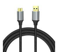 KALANKA-Câble USB 3.0 Mâle A vers Micro B 3.0, 0,5M 5Gbps Micro B Câble Compatible avec Western Digital, WD Elements, Extension Seagate, To-shiba, Samsung M3 1 To, Galaxy S5 Note 3, LaCie