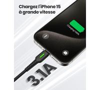 Kalanka-Câble Usb C, [5 Pack 3.1a] Câble Usb De Type C De Charge Rapide Qc 3.0, (1+1+2+2+0.5m) Chargeur De Téléphone Tressé En Nylon Câble Usb-C Pour Iphone 16 15 Samsung Galaxy S20 Note 10 Etc.