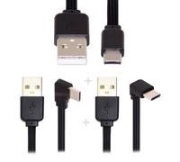 KALANKA-Cablecc 3pcs/lot USB 2.0 Type-A Male to USB-C Type-C Male Angled Data Flat Slim FPC Cable for FPV & Disk & Phone 13cm