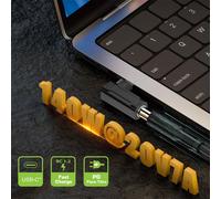 Kalanka-Cablecc Adaptateur De Charge Dc Jack 4,5 X 3,0 Mm Vers Usb-C Type-C Coudé À 90° 140 W 100 W Pour Ordinateur Portable Et Téléphone