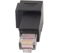 KALANKA-Cablecc Adaptateur d'extension de réseau Ethernet LAN coudé à 90 degrés 8P8C FTP STP UTP Cat 5e mâle vers femelle