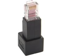 KALANKA-Cablecc Adaptateur extension de réseau Ethernet mâle vers femelle Cat 5 à angle de 90° 8P8C FTP STP UTP