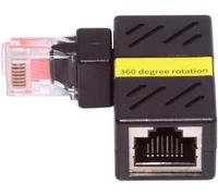 KALANKA-Cablecc Adaptateur rotatif CAT6 UTP mâle vers femelle coudé à 360 degrés RJ45 8P8C 1000 Mbps pour réseau LAN Ethernet