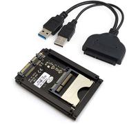 KALANKA-Cablecc Adaptateur SATA 22 broches vers USB 3.0 vers carte CFast 2,5"" pour disque dur SSD HDD CFast lecteur de carte pour PC portable