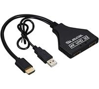 KALANKA-Cablecc Câble adaptateur répartiteur HDMI 1.3 vers double femelle avec alimentation pour ordinateur portable HDTV 1080p