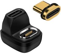 KALANKA-Cablecc Connecteur magnétique USB 4 Type C mâle vers femelle 40 Gbit/s en forme de U opposé coudé vers l'arrière 100 W Puissance Data 8K Adaptateur vidéo pour ordinateur portable et téléphone