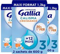 Kalanka-- Calisma Croissance 3ème Âge - Lait En Poudre Pour Bébé - Sans Huile De Palme - Lait Bébé Dès 12 Mois - Lot De 3x1,2kg