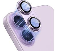 KALANKA-Caméra Arrière Protecteur Compatible avec iPhone 17, [Anti-Rayures] Verre Trempé Alliage D'aluminium Caméra Lentille Coque, Protection écran pour iPhone 17 - Violet