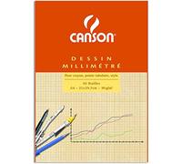 KALANKA-CANSON - Bloc 50 feuilles de papier millimétré bistre A4 - 90g/m²