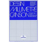 KALANKA-CANSON - Bloc 50 feuilles de papier millimétré bleu A4 - 90g/m²