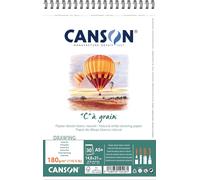 KALANKA-CANSON ""C"" à grain - Bloc 30 feuilles de papier dessin - 14,8 x 22,7 cm - 180 g/m² - Blanc naturel, A5
