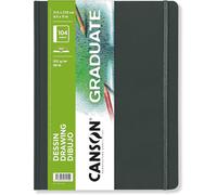 KALANKA-CANSON Graduate Book Dessin - Carnet cousu 104 pages - Grain léger - 21,6 x 27,9 cm - 160g/m² - Blanc