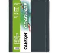 KALANKA-CANSON Graduate Book Dessin - Carnet cousu 104 pages - Grain léger - 27,9 x 35,6 cm - 160g/m² - Blanc
