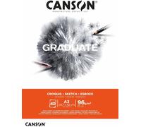 Kalanka-Canson Graduate Croquis - Bloc 40 Feuilles De Papier Blanc À Croquis A3 - 96g/M²