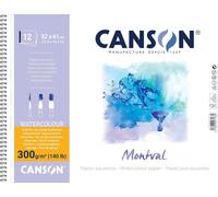 Kalanka-Canson Montval - Album Spiralé 12 Feuilles Papier Aquarelle 32x41-300g/M² - Grain Fin
