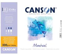 Kalanka-Canson Montval - Album Spiralé 12 Feuilles Papier Aquarelle 37x46-300g/M² - Grain Fin