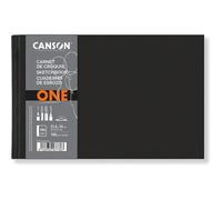 Kalanka-Canson One - Carnet De Croquis Cousu 196 Pages - Couverture Rigide - 21,6 X 14 Cm - 100g/M² - Blanc