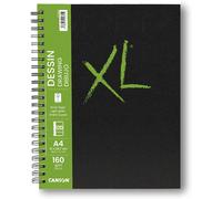 Kalanka-Canson Xl Art Book - Carnet Spiralé 120 Pages - Papier Dessin - Grain Léger - 21 X 29,7 Cm - 160g/M² - Blanc