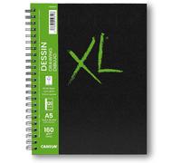 Kalanka-Canson - Xl Art Book - Papier Dessin - Grain Léger - 160g/M² - Carnet Spiralé - A5-14 -8x21cm - Blanc - 60 Feuilles