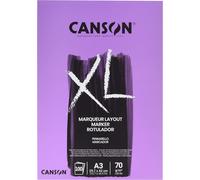 KALANKA-CANSON XL Marker - Bloc 100 feuilles de papier blanc semi-transparent A3 70g/m²
