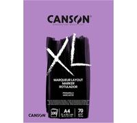 KALANKA-CANSON XL Marker - Bloc 100 feuilles de papier blanc semi-transparent A4 70g/m²