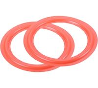 KALANKA-Caoutchouc Haut-Parleur Mousse Bord Encercler Anneaux 6.5 Pouce 110mm x 155mm Perforé Caisson Basse Anneaux Remplacement Pièces pour Haut-Parleur Réparation ou DIY Rouge 2 pcs