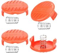 KALANKA-Capuchons de Bobine, Capuchons de Bobine 4 pièces Capuchon de Bobine de Tondeuse, Accessoires de débroussailleuse, Capuchons de Bobine en ABS pour Black-Decker, Tondeuse à Gazon Rc-100-P