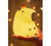 KALANKA-Capybara Veilleuse Capy orange mignonne avec contrôle tactile, intensité variable et rechargeable, pour chambre d'enfant, lampe de chevet pour femmes, adolescentes, filles, bébés