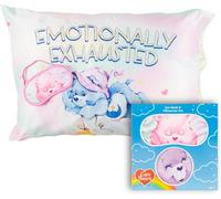 Kalanka-Care Bears Ensemble Taie D'oreiller Et Masque Pour Les Yeux Réversible En Satin Soyeux Classique, Rétro, 50,8 X 76,2 Cm, Pour Cheveux Et Peau, (Produit Sous Licence Officielle) Par Collectib