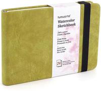 KALANKA-Carnet de Croquis à l'Aquarelle, 300 g/m², 100% Coton, 10 x 15 cm, 24 Feuilles, 48 Pages, Grain Fin, Sans Acide, Idéal pour Voyage