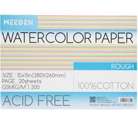 Kalanka-Carnet De Papier Aquarelle: 20 Feuilles De Carnet Aquarelle 38 X 26cm - 100% Coton - 300 Gsm Bloc De Papier Aquarelle Sans Acide Pour Aquarelle Gouache Encre - Grain Torchon