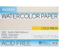 Kalanka-Carnet De Papier Aquarelle: 20 Feuilles De Carnet Aquarelle 38 X 26cm - 100% Coton - 300 Gsm Bloc De Papier Aquarelle Sans Acide Pour Aquarelle Gouache Encre - Grain Fin