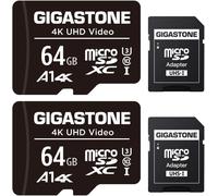 Kalanka-Carte Mémoire 64 Go Lot De 2 Cartes, Compatible Avec Gopro Drone Caméra Tablette Samsung Sony, Haute Vitesse Pour 4k Uhd Vidéo, A1 U3 C10 Carte Micro Sdxc Avec Mini Étui Et Adaptateur Sd.-Kala