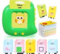 KALANKA-Cartes éducatives, Carte Parlante Montessori Français, Jouets éducatifs 2 Ans Jeunes Enfant Jouet Bebe Jeu Garcon Fille de 1 à 6 Ans pour écouter et Apprendre 384 Mots (Français/Anglais/Bilin