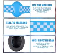 KALANKA-Casqu Bruit Bebe, Casque Anti Bruit Bébé,Enfant Protection Auditive, Réglable et Confortable, Petits Jusqu'à 36 Mois, Améliore le Sommeil Pendant les Déplacements - Bleu