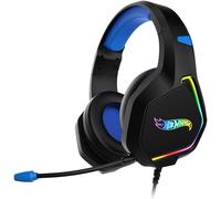 KALANKA-Casque Gaming Hot Wheels KANYON - Casque avec Microphone Flexible, Son 7.1, LED RGB Effet Flow, Bandeau réglable, Contrôleur Volume, USB, PC, PS4, PS5, Noir