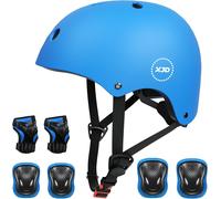 Kalanka-Casque Vélo Enfant Sets De Protection Enfant De 3-13 Ans Genouillères Coudières Protège-Poignets Réglables Kit De Protection Filles Garçons Rollers Skate Trottinette Skateboard