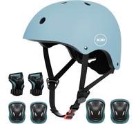 Kalanka-Casque Vélo Enfant Sets De Protection Enfant De 3-13 Ans Genouillères Coudières Protège-Poignets Réglables Kit De Protection Filles Garçons Rollers Skate Trottinette Skateboard