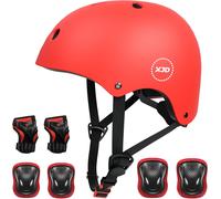 Kalanka-Casque Vélo Enfant Sets De Protection Enfant De 3-13 Ans Genouillères Coudières Protège-Poignets Réglables Kit De Protection Filles Garçons Rollers Skate Trottinette Skateboard