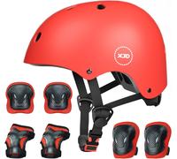Kalanka-Casque Vélo Enfant Sets De Protection Enfant De 3-13 Ans Genouillères Coudières Protège-Poignets Réglables Kit De Protection Filles Garçons Rollers Skate Trottinette Skateboard