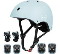 Kalanka-Casque Vélo Enfant Sets De Protection Enfant De 3-13 Ans Genouillères Coudières Protège-Poignets Réglables Kit De Protection Filles Garçons Rollers Skate Trottinette Skateboard