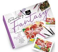 KALANKA-Castle Arts Fantasy Livre de coloriage 36 paysages de rêve fantastiques sélectionnés par des artistes internes pour vous détendre avec guide de référence des couleurs Papier de qualité