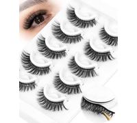 Kalanka-Cat Eye Cils Pré-Collés Cils Adhésifs Réutilisables Wispy Press On Lashes Stick On Eyelashes Natural Look No Glue Needed Diy At Home By (U-705)