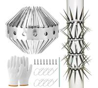 KALANKA-Ceinture Anti Chats pour Arbre et Gouttière Piege a Fouine, 100cm Protection Anti-martre en Acier Inoxydable, Protection Contre Les Martres, Ratons Laveurs et Chats pour Toit, Gouttière et la