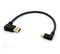 KALANKA-CentBest USB 3.0 90o to Type C Male Cable Left / Right Angled USB C Extension Cord Gold Plated Data Transfer Sync Cable (90°Type C-USB 3.0 A Right)