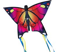 Kalanka-Cerf-Volant - Butterfly Pink - Cerf-Volant Monofil Pour Enfants À Partir De 3 Ans - 58x40cm ¿ Inclus Ligne De 20ml ¿ Déjà Monté ¿ Prêt À Voler