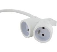 KALANKA-Chacon prolongateur rallonge HO5VVF 3G1,5-3m Double tête Blanche.